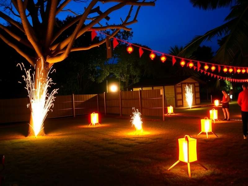 Sari Farm Adventure Festival Celebration Sari Farm Adventure festival celebration with fireworks and decorations